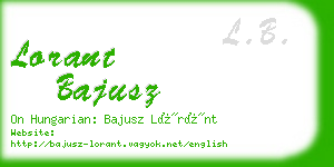 lorant bajusz business card